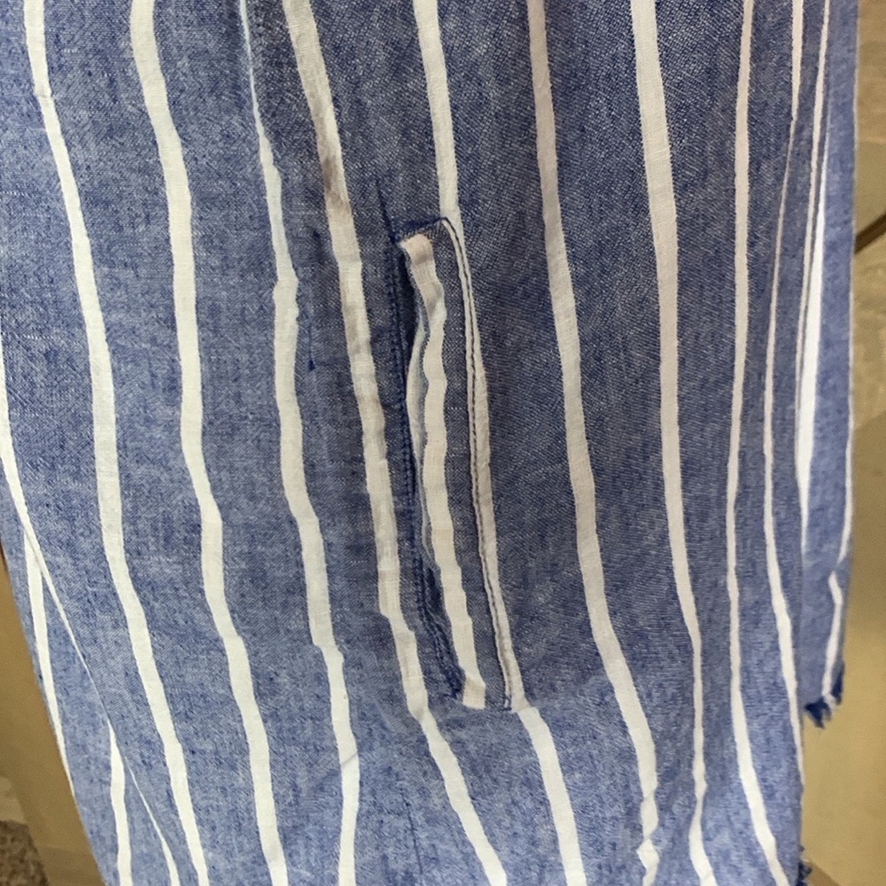 beachlunchlounge Striped Blue and White Mini Dress - Picture 8 of 15